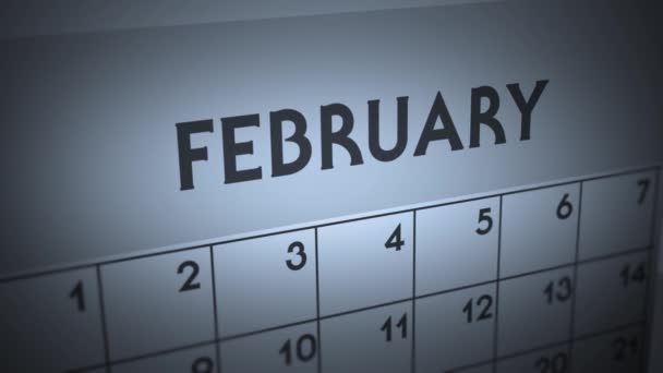 Dark Ominous Calendar Page animation - February