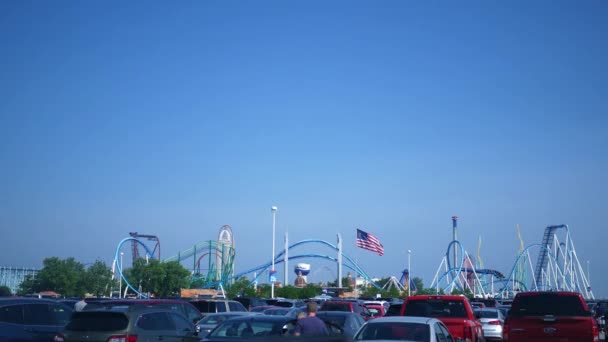 Sandusky Circa Giugno 2018 Timelapse Diurno Cedar Point Ohio Uso — Video Stock