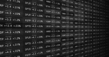 Fütüristik siyah ve beyaz borsa senedi iyi ekonomi Alt -