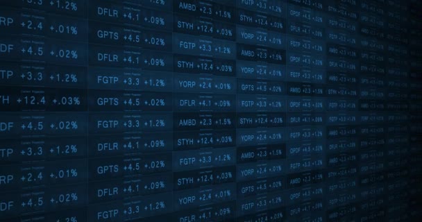 Modrá Filmové Rostoucí Akciový Trh Telegraf Dobré Ekonomice — Stock video