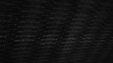 Siyah ve beyaz yazılım uygulama ikili kod komutları işlemeyi 