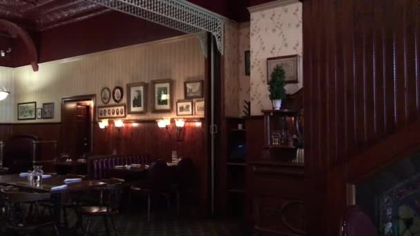 Old Restaurant Victorian Decor — Stock Video