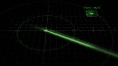 Kara kutu radar arama-yeşil ışık Alt gösterilmesini