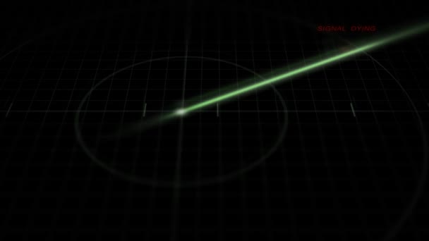 レーダー検索死ぬ赤い光 Alt 上に現れるブラック ボックス — ストック動画