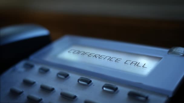 現代ビジネス固定電話システムの電話会議メッセージ — ストック動画