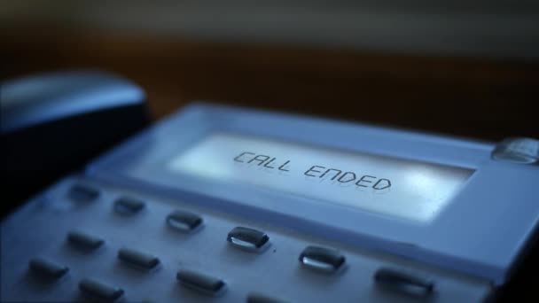 Mensagem Terminado Chamada Sistema Telefone Fixo Empresarial Moderno — Vídeo de Stock