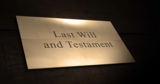 Last Testament Paper Animation — Stock Video