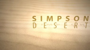Sıcak animasyonlu çöl Dunes metinle - Simpson çöl boyunca kayar