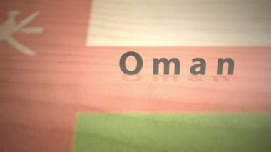 Orta Doğu hareket grafik ülke adı kum serisi - Umman