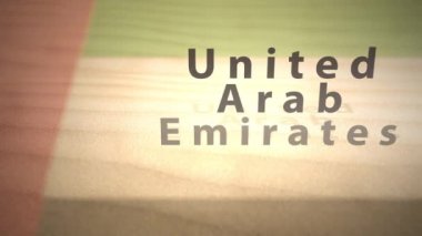 Orta Doğu hareket grafik ülke adı kum serisi - Birleşik Arap Emirlikleri