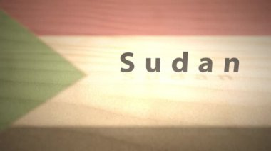 Orta Doğu hareket grafik ülke adı kum serisi - Sudan