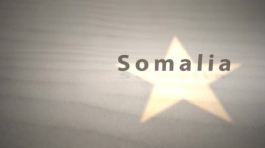 Orta Doğu hareket grafik ülke adı kum serisi - Somali