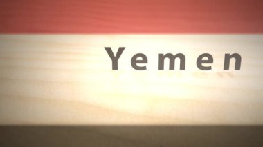 Orta Doğu hareket grafik ülke adı kum serisi - Yemen