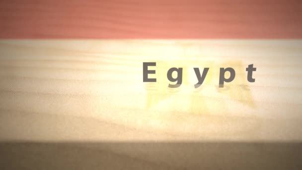 Mellanöstern Motion Graphics Landets Namn Sand Serien Egypten — Stockvideo