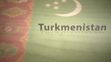 Orta Doğu hareket grafik ülke adı kum serisi - Türkmenistan