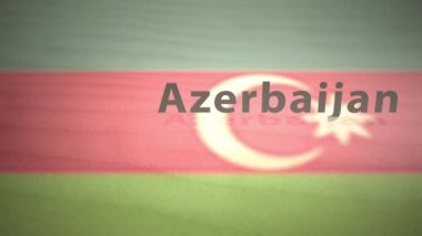 Orta Doğu hareket grafik ülke adı kum serisi - Azerbaycan
