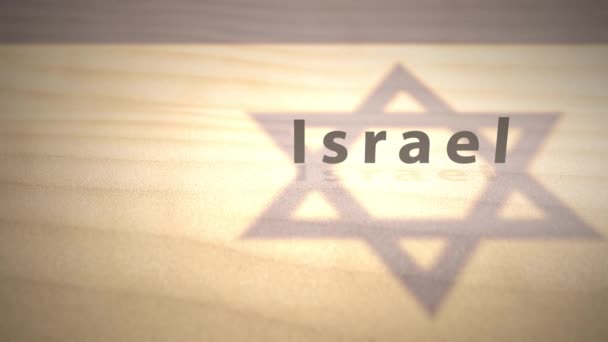 Middle Eastern Motion Graphics Ländername Sand Serie Israel — Stockvideo