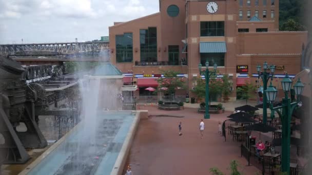 Pittsburgh Circa Agosto 2018 Station Square Timelapse Tiendas — Vídeos de Stock