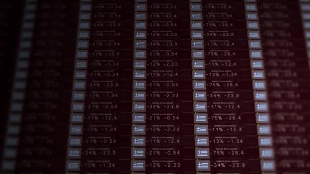 Bourse Ticker d'une économie défaillante - Version Grèce 