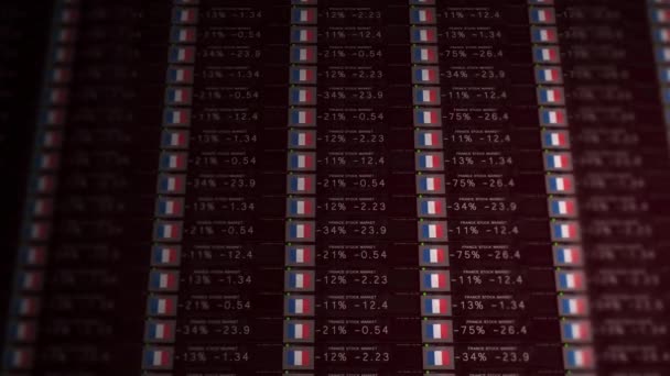 Bourse Ticker d'une économie défaillante - Version France 