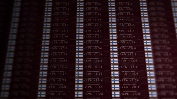 Bourse Ticker d'une économie défaillante - Version Finlande 