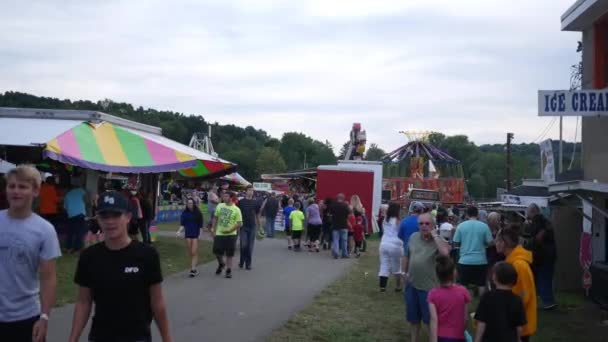 Hookstown Circa Augustus 2018 Drukte Een County Fair Redactioneel Gebruik — Stockvideo