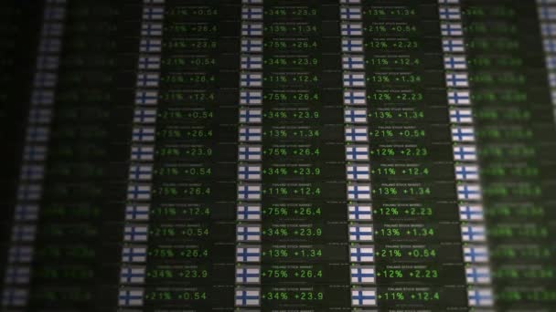 Bourse Ticker d'une économie florissante Version Finlande 