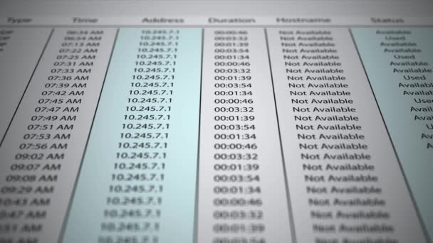 アドレスの統計 サイバー犯罪概念 Alt の紙の文書上パン — ストック動画