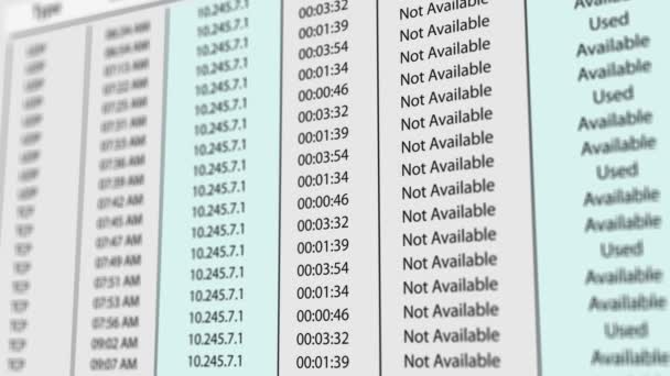 Visão Panorâmica Sobre Documento Papel Uma Estatística Endereço Conceito Cibercrime — Vídeo de Stock