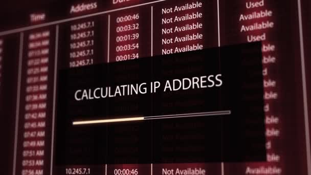 Digital Server Calculating Address — Stock Video