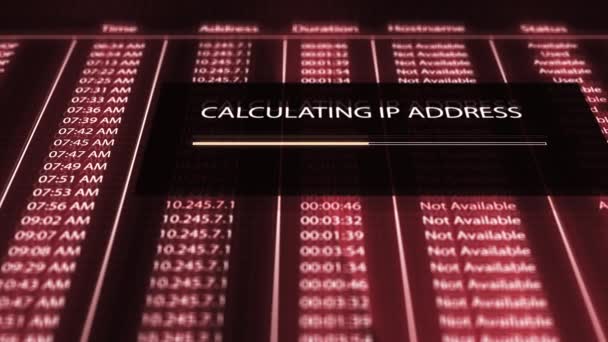 Digital Server Calculating Address Alt — Stock Video