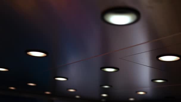 Современный Потолок Нового Роскошного Лифта — стоковое видео