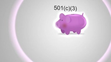 Kamera tava kumbara ekonomi kavramı - 501(c)(3) tipografi için tarafından