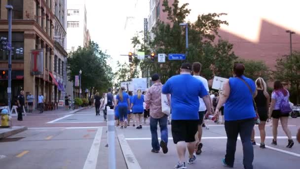 Pittsburgh Alrededor Del Septiembre 2018 Caminando Por Tercera Caminata Anual — Vídeo de stock