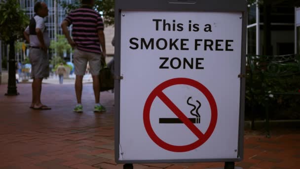 Smoking Zone Icône Avertissement Dans Centre Ville — Video