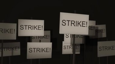Protesto ya da bilinci serisi - Strike belirtileri sallayarak