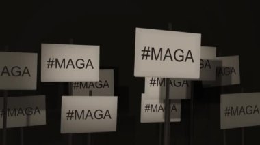 Protesto ya da bilinci serisi - #Maga - yapmak Amerika büyük tekrar belirtileri sallayarak
