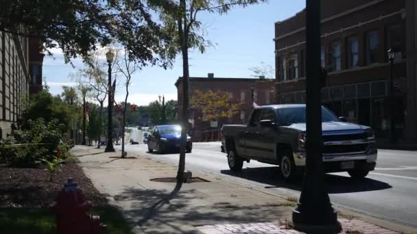 Norwalk Ohio Ekim 2018 Timelapse Atış Şehir Merkezindeki Norwalk Ohio — Stok video