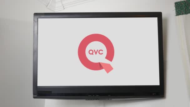 Питтсбург Примерно Октября 2018 Года Логотип Телеканала Qvc — стоковое видео