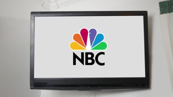Pittsburgh Oktober 2018 Fernsehkanal Logo Series Nbc — Stockvideo