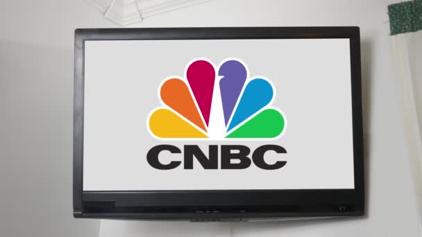 Pittsburgh Circa October 2018 Channel Logo Series Cnbc — Stock Video