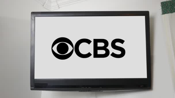 Pittsburgh Circa Ottobre 2018 Serie Channel Logo Cbs — Video Stock