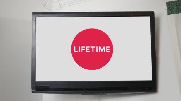 Питтсбург Примерно Октября 2018 Года Логотип Телеканала Lifetime — стоковое видео