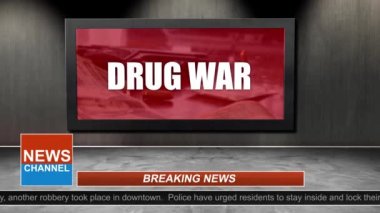 Haber yayın başlık serisi - uyuşturucu savaş grafiği 