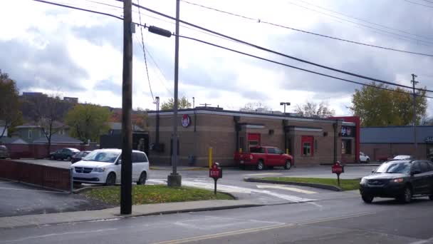 Beaver Cerca Outubro 2018 Wendys Fast Food Edifício Como Visto — Vídeo de Stock