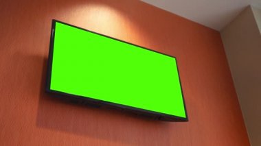 Modern oda yeşil ekran televizyon 