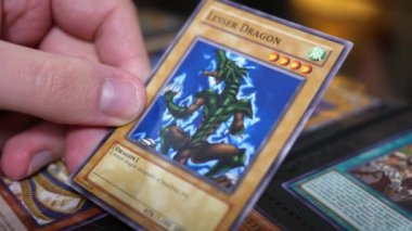 Pittsburgh, Pa - 30 Aralık 2018 - A yakın bir Yu-Gi-Oh kartı