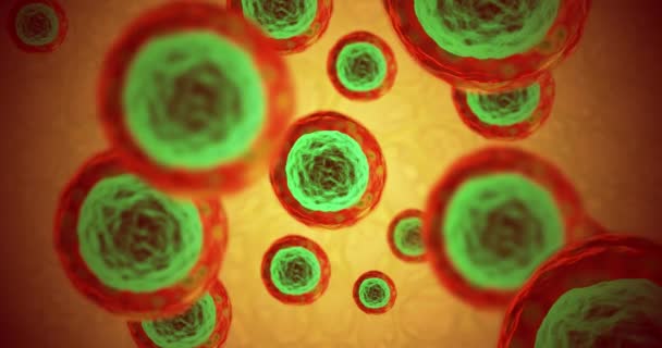 Kamera Yavaş Yavaş Bir Gövdesinin Içinde Biyolojik Bir Virüs Içine — Stok video