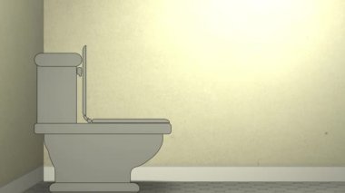 Banyo sıhhi tesisat animasyon serisi - bir boru bir tıkanıklık boşaltma