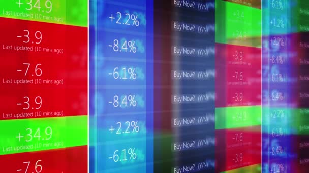 Marché Boursier Wall Street Ticker — Video